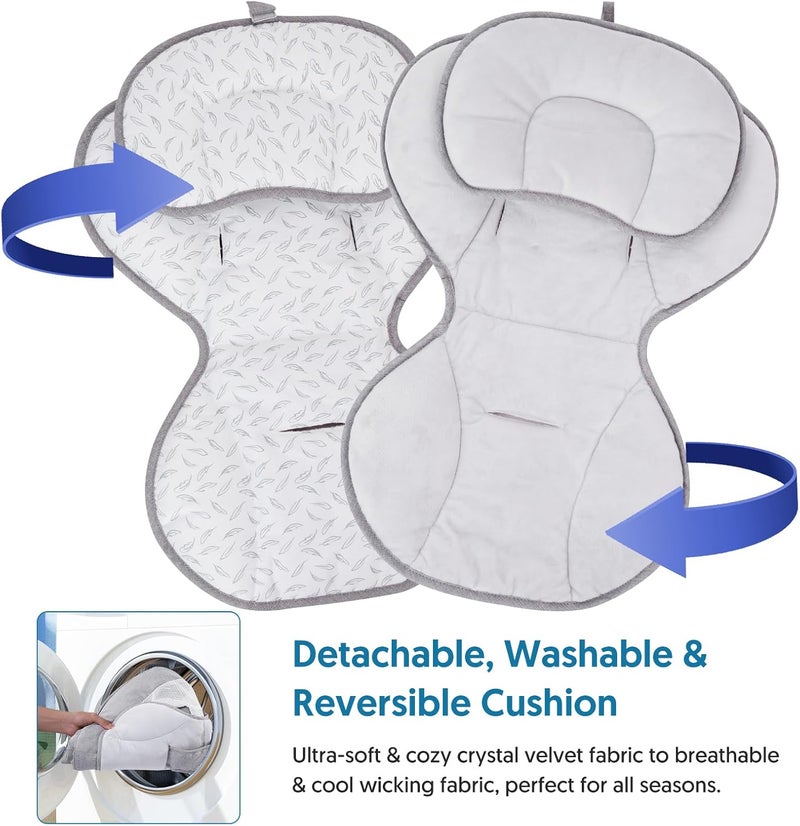 Bellababy Bluetooth Baby Swing for Infants, Compact & Portable Baby Swing, 3 Seat Positions, 5 Swing Speed, 10 Music, Remote Control, USB Plug-in Power, Reversible Cushion for All Seasons - Image 5